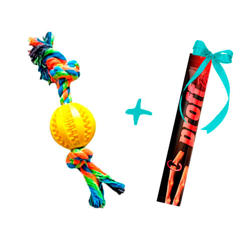 Товар: Lepus Резиновый мячик для чистки зубов с канатиком