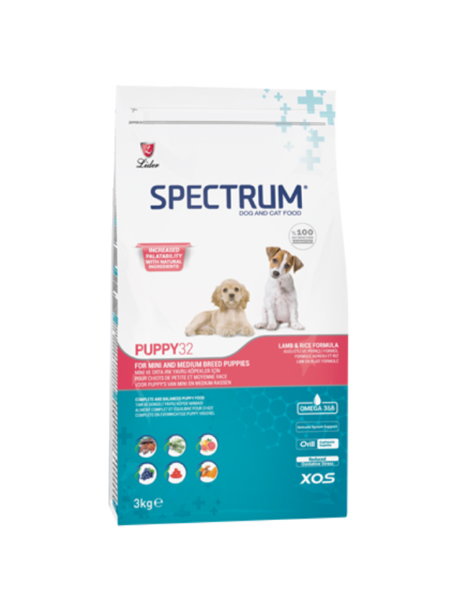 Товар: Spectrum Puppy32 Для щенков миниатюрных и средних пород - баранина и рис 3кг