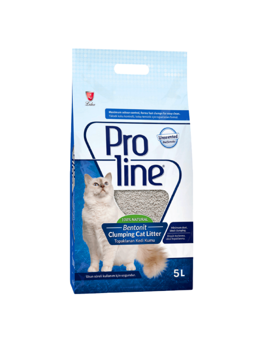 Товар: Proline Для кошачьих туалетов - бентонитовый комкующийся наполнитель Без запаха 5л