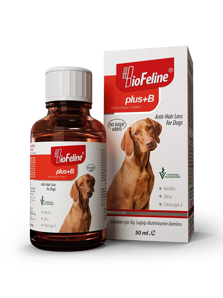 Товар: Biofeline Plus+b Капли для здоровья волос для собак 50мл