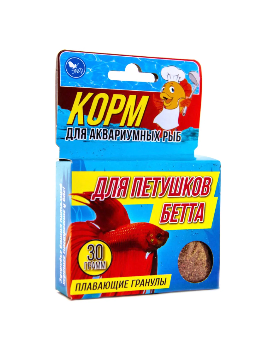 Товар: \"Бетта\" Аквакулинар Корм повседневный для рыб петушков 30гр