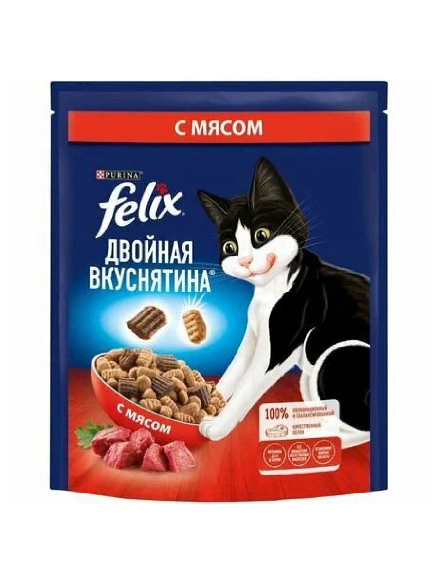 Товар: Felix Для кошек - Двойная Вкуснятина с мясом 200г