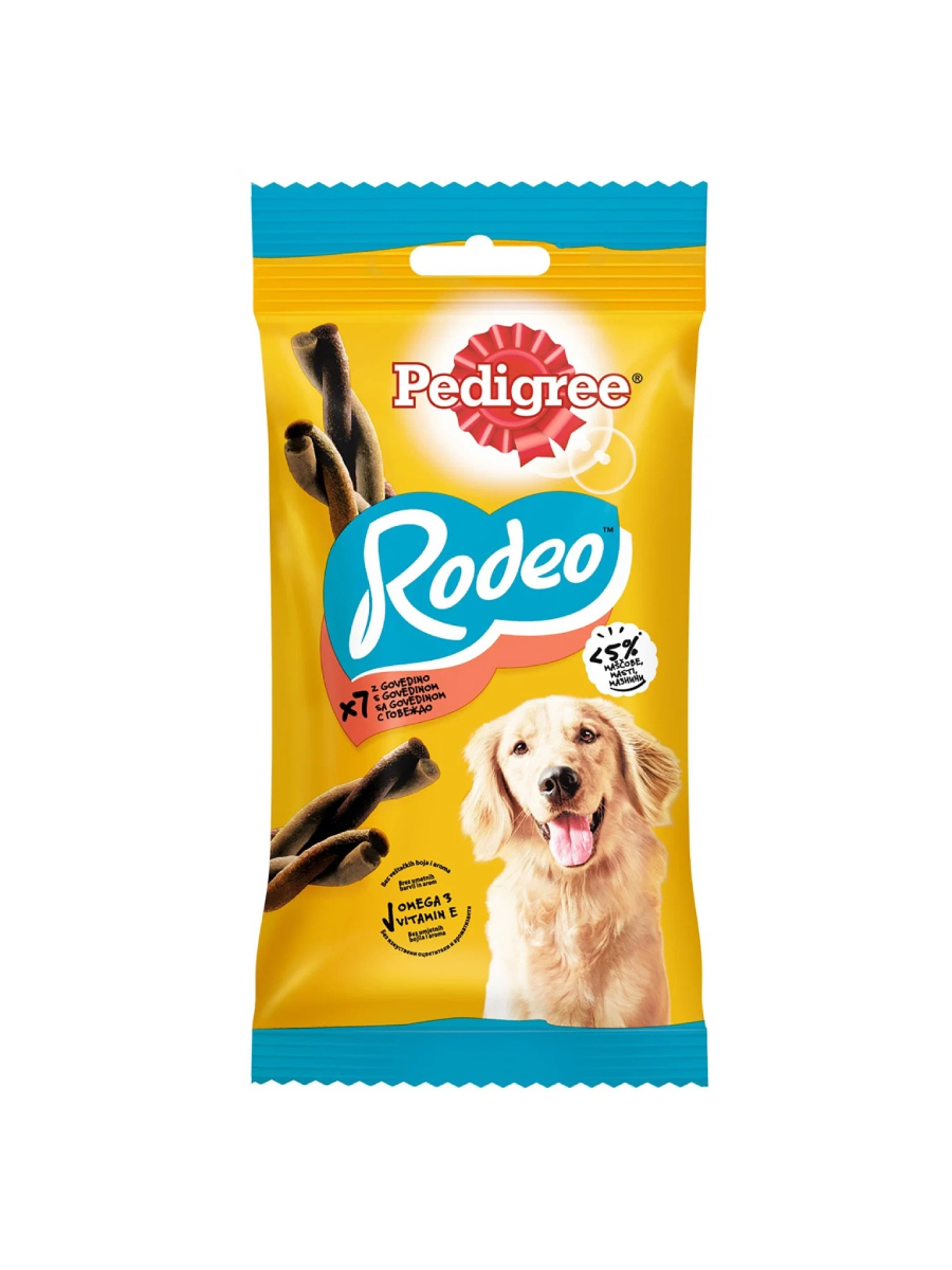 Товар: Pedigree Лакомство для собак - Rodeo мясные косички, 7x123 г