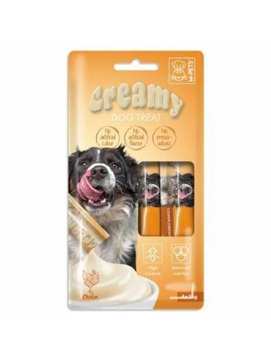 Товар: Creamy Жидкие лакомства для собак - Курица 4x15г