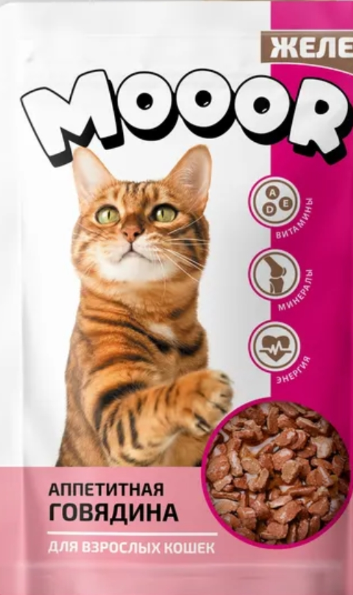 Товар: \"MoooR\" влажный корм для кошек со вкусом говядины в желе 75 гр
