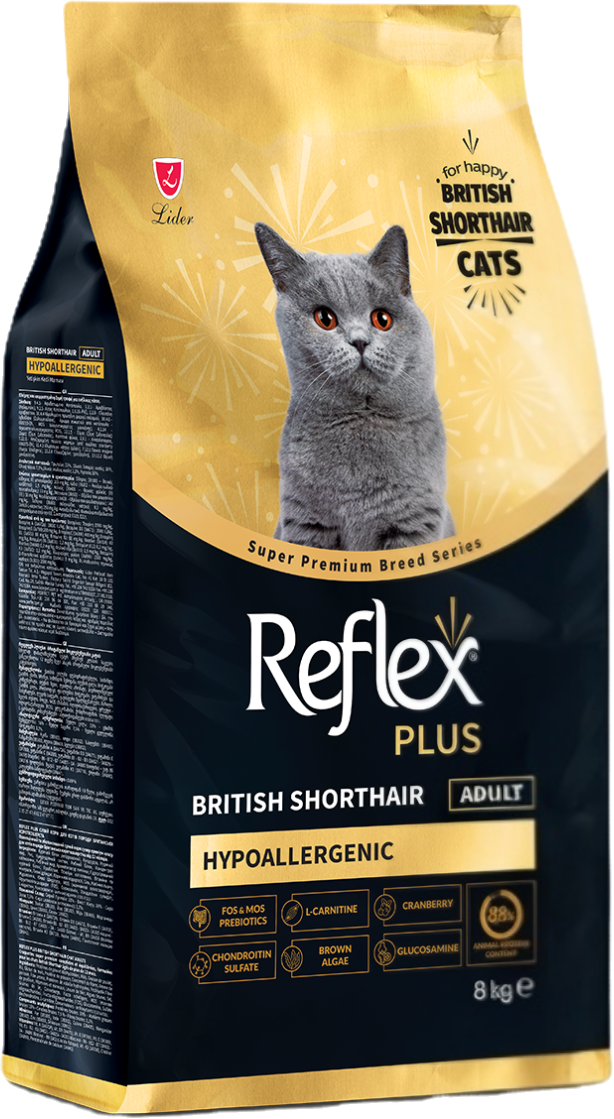 Товар: Reflex plus для взрослых кошек британских пород на развес 1кг