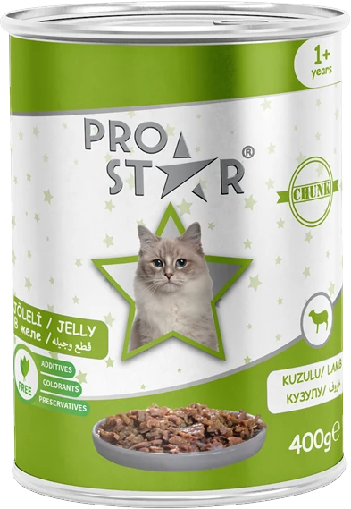 Товар: Prostar влажный корм для взрослых кошек с ягненком в желе 400гр