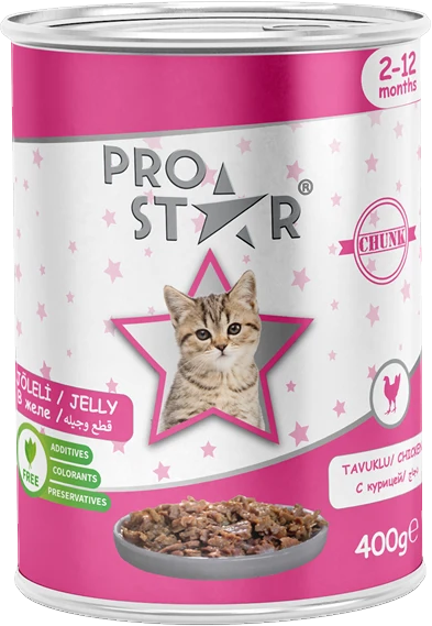 Товар: Prostar влажный корм для котят с курицей в желе 400гр