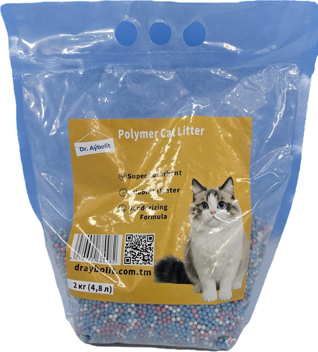 Товар: Наполнитель полимерный комкующийся 4,8л (2кг)