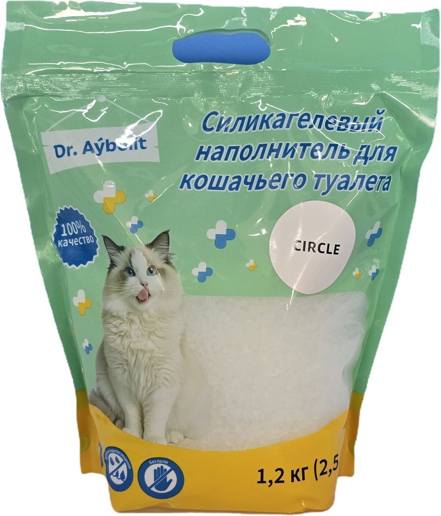 Товар: Наполнитель силикагелевый впитывающий для кошачьего туалета circle, 2.5 л (1.2 кг)