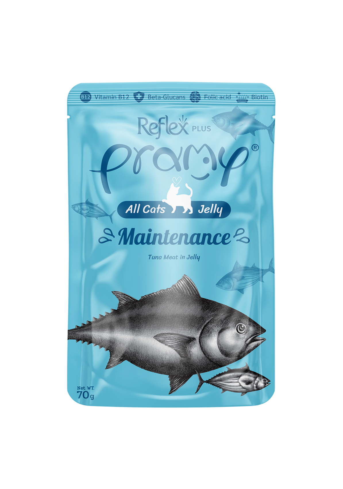 Товар: Pramy влажный корм для кошек с тунцом в желе 70гр